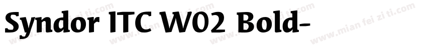 Syndor ITC W02 Bold字体转换